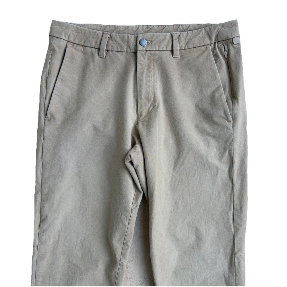 Lululemon Pants Mens 32x31 Khaki Tan Canvas Commission Slim Fit Tapered Chino - Picture 1 of 11